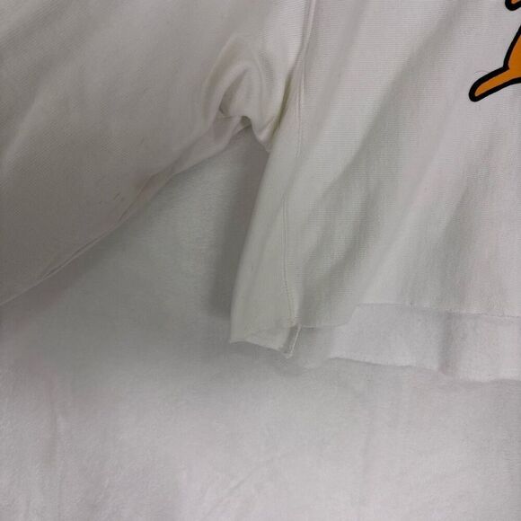 Champion Reverse Weave White Iowa V Neck Fleece Lined Pullover Cropped Sweatshir - Picture 7 of 11